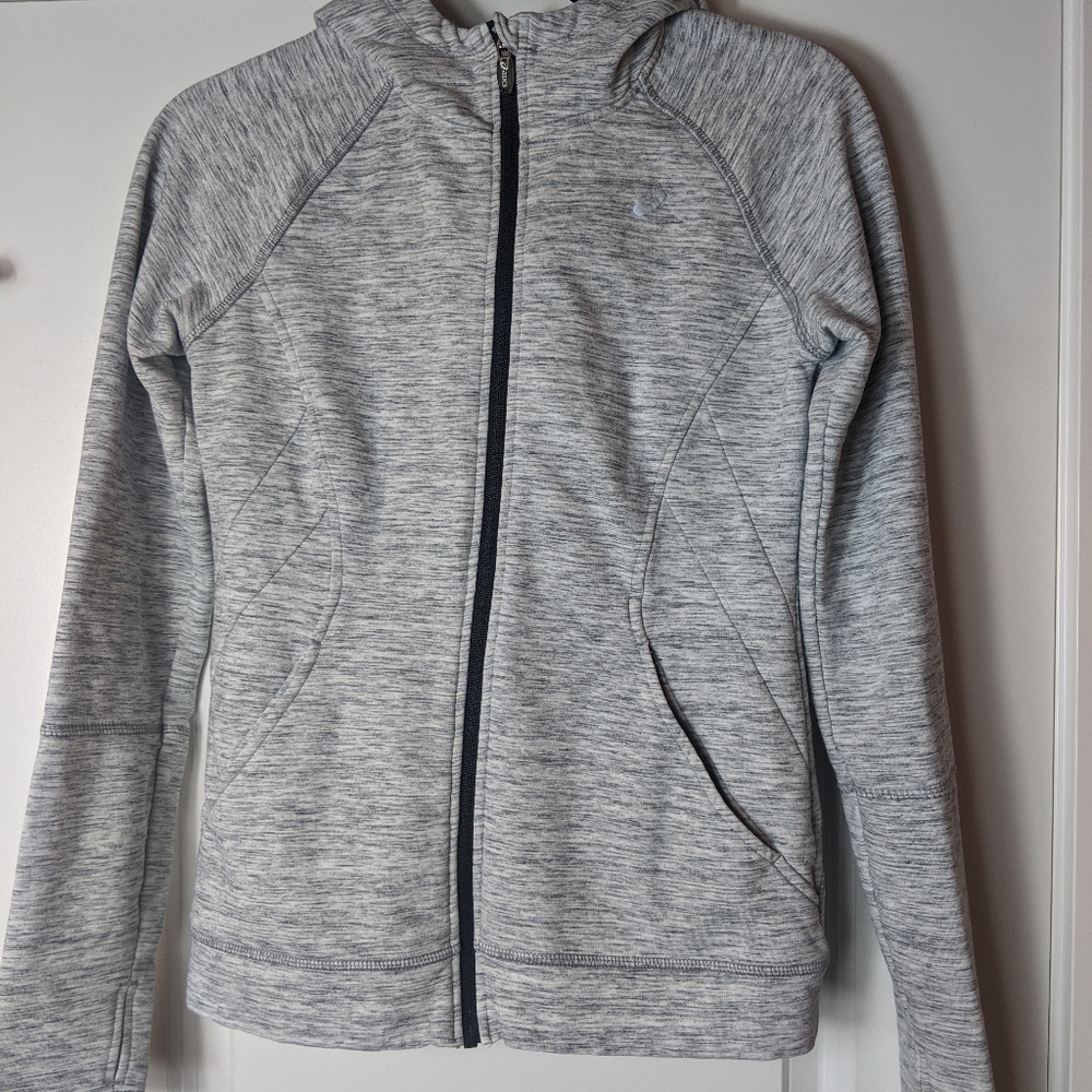 Grey zip up hoodie